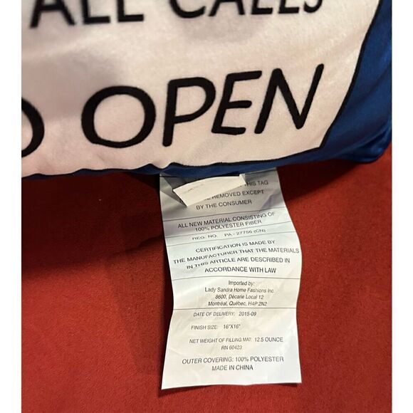 Doctor Who Licensed Tardis Telephone Box 16" Square Pillow Decorative Cushion NE - Picture 3 of 7